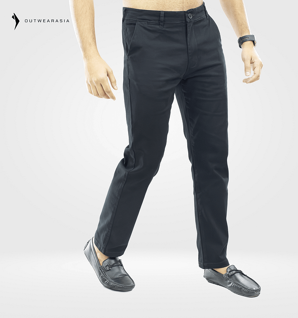 Outwear- Men's Twill Chino Pant Long - black